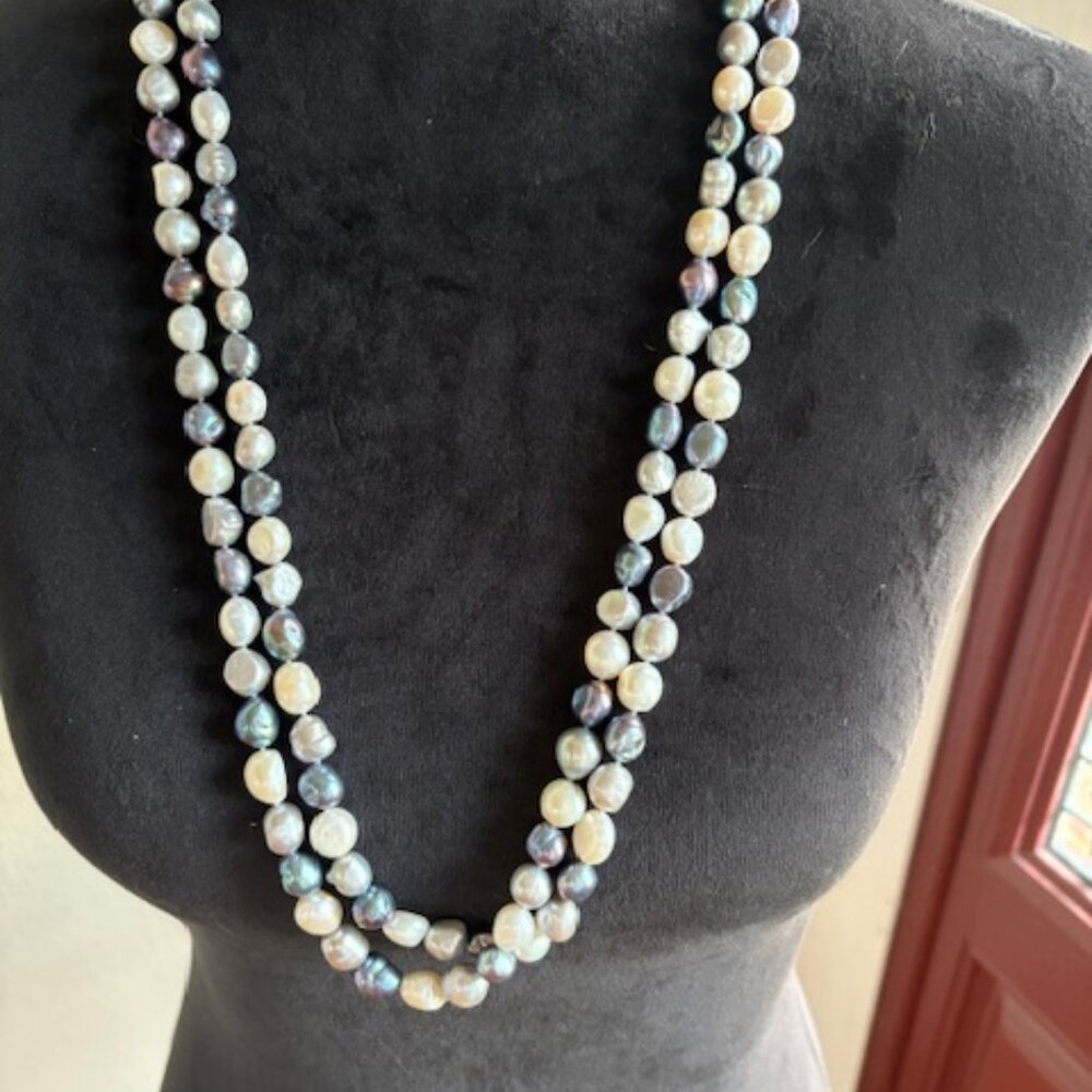 Ross + Simons Cultured Pearl Endless Necklace - Picture 3 of 5